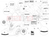 Plates - Emblems - Piaggio MP3 500 Sport Business ABS (USA) 2016
