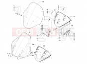 Windshield - Glass - Piaggio MP3 500 Sport Business ABS (USA) 2016