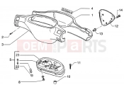 Speedometers kms.-handlebar covers - Piaggio NRG MC3 DT