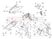Rear cover - Splash guard - Piaggio NRG Power DD 2014