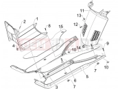PIAGGIO NRG Power Purejet Central cover - Footrests
