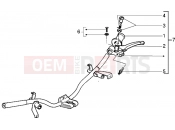 Handlebars component parts - Piaggio Skipper 125 MY98