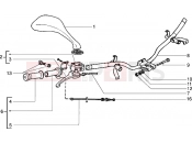 Handlebars component parts - Piaggio Skipper 125 MY98