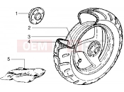 Rear wheel - Piaggio Skipper 125 MY98