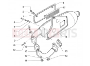 Exhaust pipe - Piaggio Skipper 125/150cc
