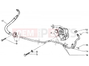 Caliper- rear brake pipe - Piaggio Super Hexagon GTX 125