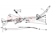Handlebars component parts - Piaggio Super Hexagon GTX 125