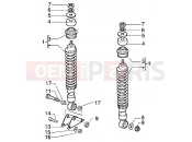 Rear dampers - Piaggio Super Hexagon GTX 125