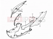 Side cover - Spoiler - Piaggio Typhoon 125 4T 2V 2010