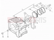 PIAGGIO Typhoon 125 4T 2V Cylinder-piston-wrist pin unit
