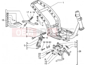 Chassis - Central stand - Piaggio Typhoon 50 2T MY 2004
