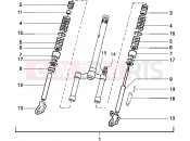 Steering column - Piaggio Typhoon 50 2T MY 2004