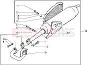 PIAGGIO Typhoon 50 X 2T catalytic silencer