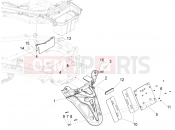 Rear cover - Splash guard - Piaggio X10 125 4V I.E. 2012