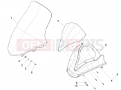 Windshield - Glass - Piaggio X10 125 4V I.E. 2012
