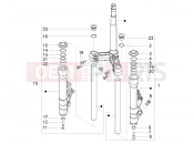 Fork's components (Kayaba) - Piaggio X10 500 4V I.E. 2014