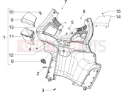 PIAGGIO X8 400 ie Front glove-box - Knee-guard panel