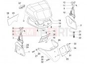 Rear cover - Splash guard - Piaggio X8 400 ie 2007