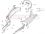 Side cover - Spoiler - Piaggio X8 400 ie 2007