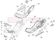 PIAGGIO X9 500 Evolution ABS Central cover - Footrests