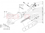 PIAGGIO X9 500 Evolution kipufogó