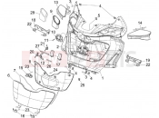 PIAGGIO X9 500 Evolution Front glove-box - Knee-guard panel
