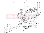 Crankcase cover - Crankcase cooling - Piaggio Zip 100 4T 2008