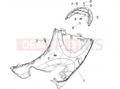 Side cover - Spoiler - Piaggio Zip 100 4T 2008