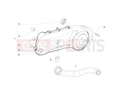 Crankcase cover - Crankcase cooling - Piaggio Zip 50 2T 2016