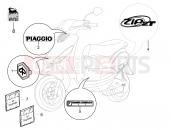 Plates - Emblems - Piaggio Zip 50 2T 2016
