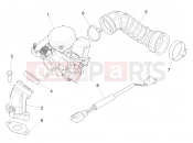 Carburettor, assembly - Union pipe - Piaggio Zip 50 4T 2005