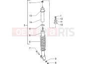 Rear shock absorber - Piaggio Zip 50 RST