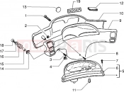 Speedometers kms.-Handlebar covers - Piaggio Zip 50 RST