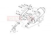 Exhaust unit - Aprilia Atlantic 125 E3 2012