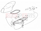 Saddle - Helmet compartment - Derbi Atlantis 50 2T 2008
