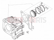 Cylinder - Piston - Derbi Atlantis 50 4T 2009