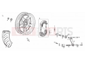 Rear wheel - Derbi Atlantis 50 2T 2001