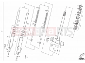 Front fork SEBAC - Derbi Boulevard 200 4T 2007
