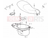 Saddle - Helmet compartment - Derbi Boulevard 200 4T 2007