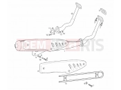 derbi Variant Courier 50 Exhaust unit