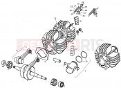 Cylinder - Head - Piston - Derbi Variant Courier 50 1999