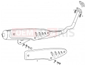 Exhaust unit - Derbi Variant Courier 50 1999