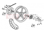 Rear wheel - Derbi Variant Courier 50 1999