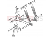 Swing arm - Shock absorber - Derbi Variant Courier 50 1999