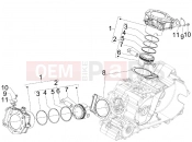 Cylinder-piston-wrist pin unit - Gilera GP 800 2008