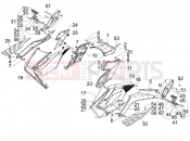gilera 2009 GP 800 Centenario Central cover - Footrests