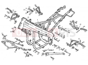 Chasis-central stand - Gilera GPR 50
