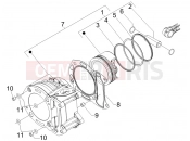 Cylinder-piston-wrist pin unit - Gilera Nexus 250 2006