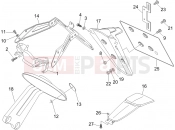 Rear cover - Splash guard - Gilera Nexus 250 2006