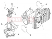 Throttle body - Injector - Induction joint - Gilera Nexus 250 2006